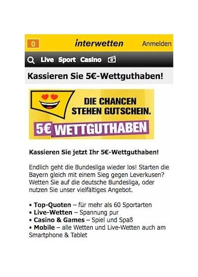 Enter Interwetten Bonus Code for Special Offers