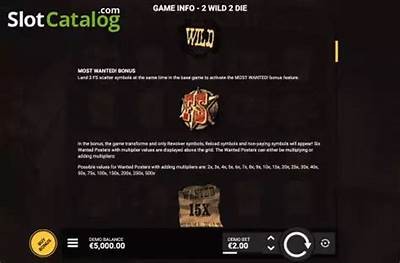Explore the Exciting World of 2 Wild 2 Die Slot Game - Play for Free Today!